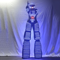 Traje LED Robot Costume led vêtements échasses marcheur Costume LED Costume Costume casque grande taille longue jambe scène danseur adulte portant