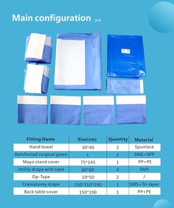 Kit Chirurgico Sterile Monouso per <span class=keywords><strong>Craniotomia</strong></span> con Telo Incisionale e Coperture Rinforzate Certificato CE Classe II per Neurochirurgia - Product Image 2