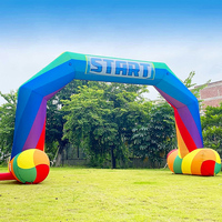 Arche gonflable LED personnalisée, portail d'entrée lumineux, arche publicitaire avec souffleur pour événements sportifs en plein air, salons professionnels