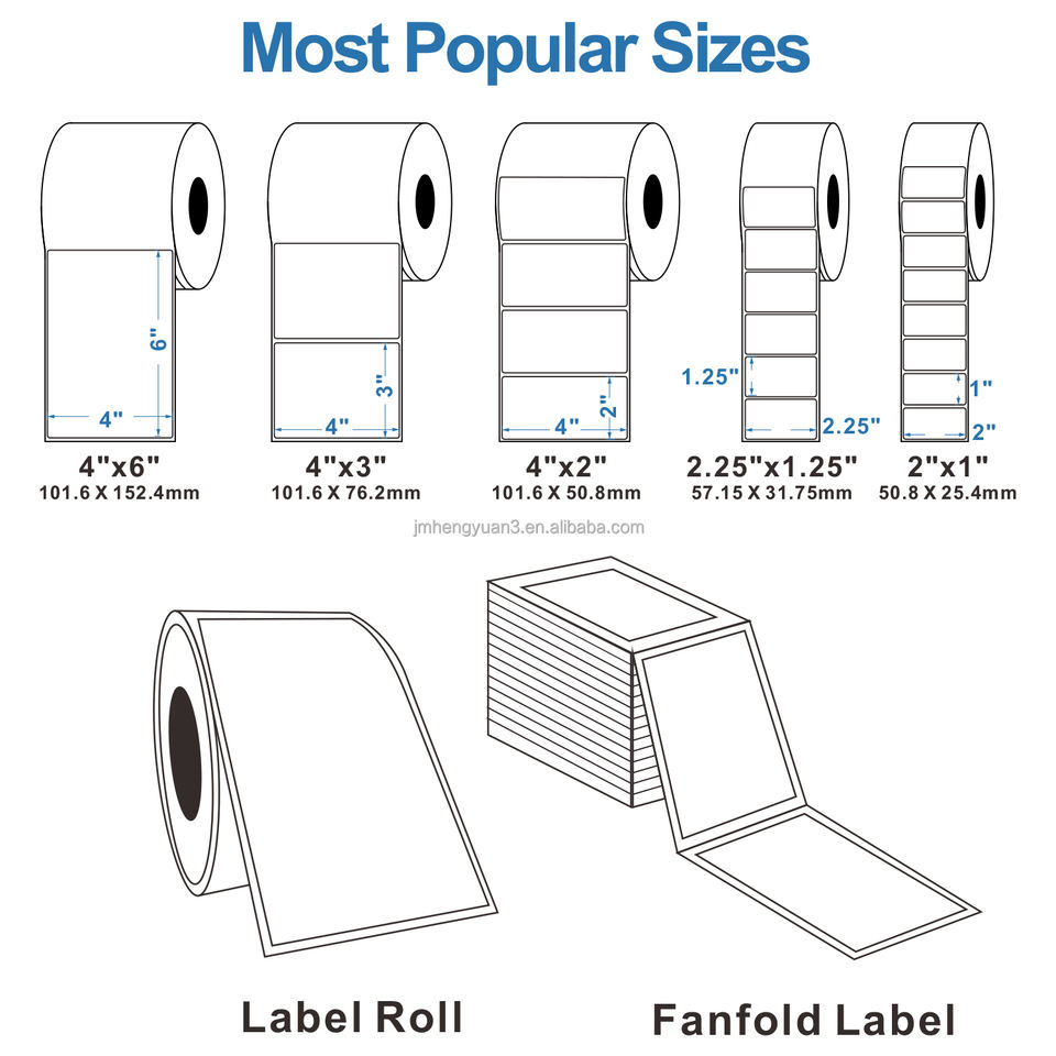 Perforated 4x6 Direct Thermal Label Stickers - Self Adhesive