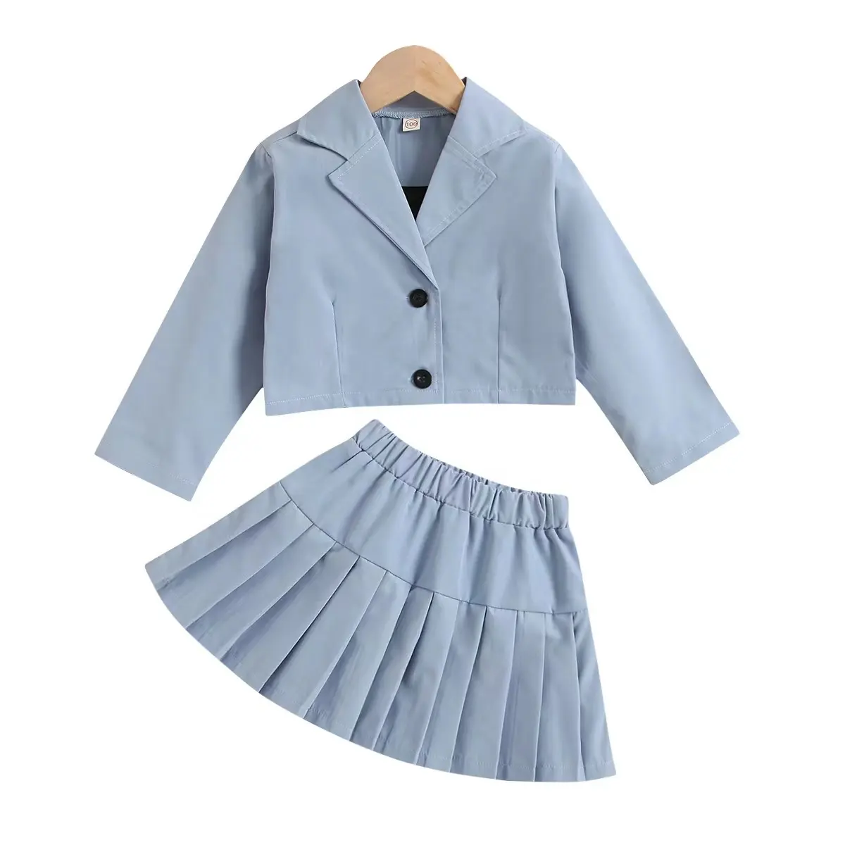 1 2 3 4 5 Ans Enfant Uniformes Scolaires Lil Tissu Enfants Des Vêtements De Cérémonie pour Bébé Costumes Fille Blazer Jupe Enfant sets Infantile Vêtements