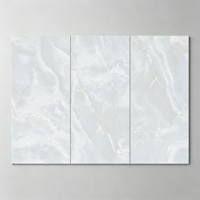 Dalles de sol modernes brillantes Yanting White Slab Blank - Grandes dalles en porcelaine imitation pierre pour mur de briques, texture pour salon