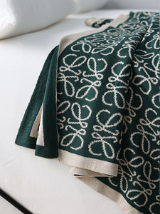 Manta de punto suave de estilo nórdico, manta cálida, cubierta decorativa para el extremo de la cama para Hotel y hogar - Product Image 5