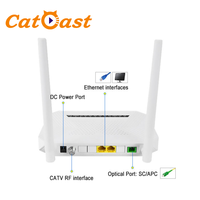 Catcast HPR2102XR WIFI Optik ONU 2.4G 1Ge 1Fe GPON Epon Xpon Router CATV AC CE FCC Sertifikalı 5 Yıl Garantili Çoklu SSID
