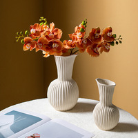 Vase en céramique de style européen moderne, motif coquillage, texture givrée, pour fleurs séchées hydroponiques, créatif, pour table de mariage
