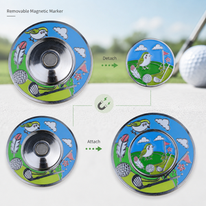 Marcador Magnético de Doble Cara para Pelotas de Golf con Marcador Central Desmontable, Ideal para Regalos de Clubes de Golf y Torneos - Product Image 3