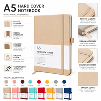 Carnet A5 personnalisé avec élastique, reliure spirale, couverture rigide, impression numérique pour le bureau, l'école, les réunions d'affaires et les cadeaux