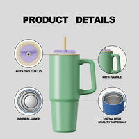 Vaso Térmico de Acero Inoxidable 304 con Doble Pared, Botella de Agua de Gran Capacidad, Taza de Viaje, Vaso para Hielo