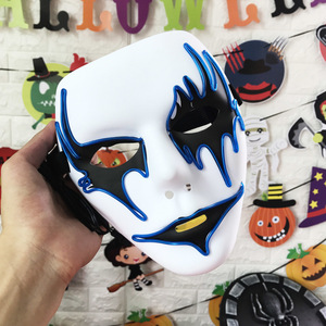<span class=keywords><strong>Masque</strong></span> <span class=keywords><strong>de</strong></span> visage effrayant <span class=keywords><strong>de</strong></span> <span class=keywords><strong>mort</strong></span> en plastique avec éclairage LED pour Halloween - Product Image 2