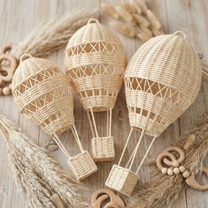 Catsle Handmade Rattan Geometry Hot Air <b>Balloon</b> Decor off White Home Hanging Baby Kids Room Newborn 100 Day Unisex Decoration - Product Image 3