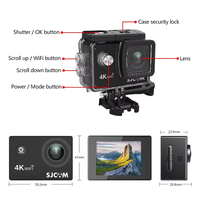 Für SJCAM SJ4000 Air Action Kamera 4K Video 30M Wasserdichte 2.4G WiFi Sport kamera für Fahrrad & Motorräder MicroSD Media