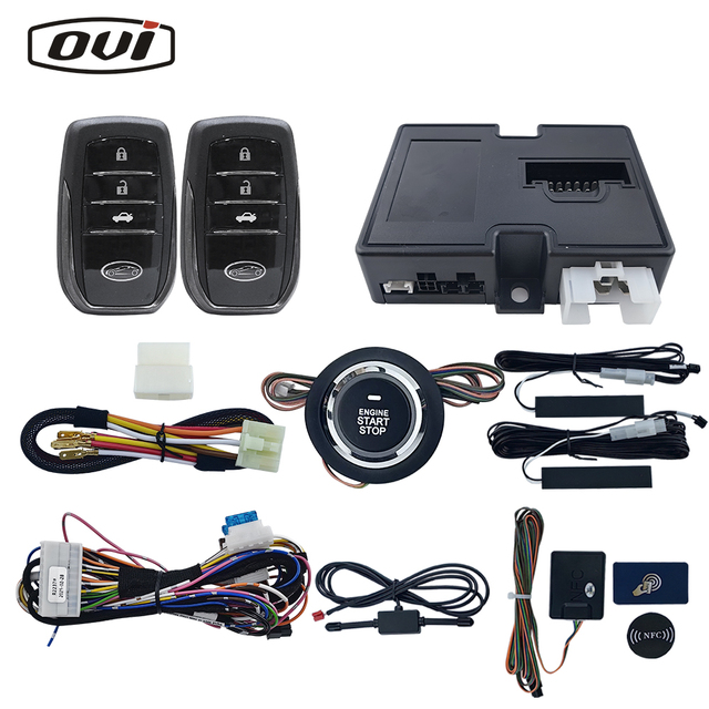 9310 Universal Keyless Entry Engine Start Push Button Remote Car Starter Auto Door Lock Car Alarm Remote Control System