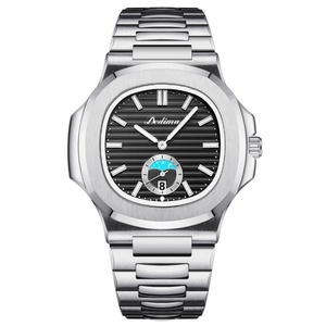 Nuevo Reloj de Pulsera para Hombre de Negocios, Calendario, Moda Deportiva, 42 mm, Acero Inoxidable, Luminoso, Cuarzo, Caja Cuadrada, Cierre de Mariposa, 20 mm - Product Image 2