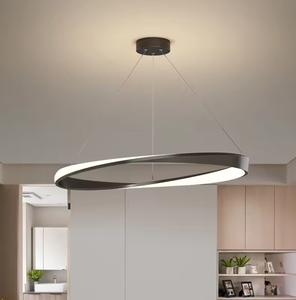Zèle d'éclairage moderne luxe intérieur or led cercle anneaux suspendus lampes suspendues chambre salon - Product Image 2