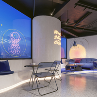 Diseño Interior Moderno para Cafetería, Proyecto Llave en Mano, Decoración Personalizada para Cafés, Renderizado 3D y Soluciones Completas de Mobiliario