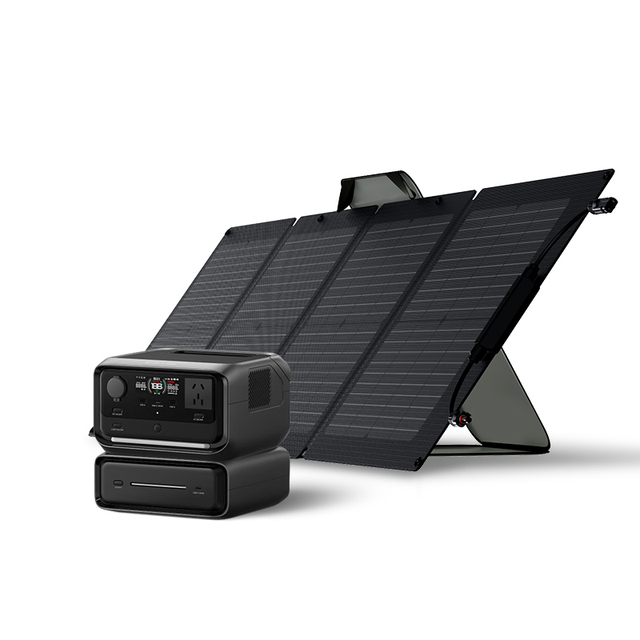 Ecoflow River3Max+110wSolarPanels 600W Portable Power Station Solar Panel & Car Battery Charger MPPT Controller Outdoor Camping