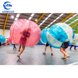 Venda quente vermelho e azul 1.5 m PVC bola inflável terno/bolha de futebol/bumper humano bola bolha
