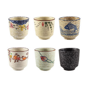 Taza de Té de Cerámica Estilo Japonés, Taza de Degustación de Té Cálida, Taza de Té Kung Fu Pintada a Mano, Taza de <span class=keywords><strong>Café</strong></span> Decorada con Esmalte Bajo Vidriado - Product Image 1