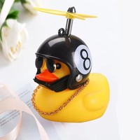 Venta al por Mayor de Decoraciones para Autos, Adornos de Patos Amarillos de Goma, Mini Cascos Lindos, Adornos de Patos para Autos de Fabricantes