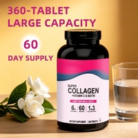 Tabletas de Colágeno con Vitamina C, Mejoran la Salud, Fortalecen el Sistema Inmunológico, Hidratan la Piel, Mejoran la Elasticidad de la Piel, Apoyan la Salud de las Articulaciones