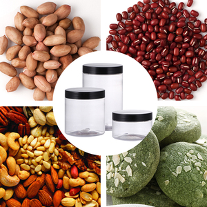 Wholesale 50ml 80ml 100ml 150ml 200ml 500ml PET <strong>Clear</strong> Cosmetic Cream Jars <strong>Plastic</strong> Body Scrub <strong>Container</strong> with Black Lids - Product Image 2