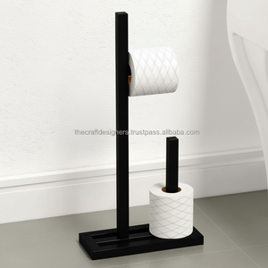 Porte-papier toilette en fer à finition mate pour une apparence élégante de salle de bain et une surface résistante aux rayures - Product Image 1