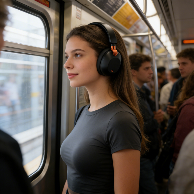 Active Noise Cancelling for Headphones On-Ear Transparency Mode Sports Wearing Comfort for Travel Commuting Music 30 Hours BN982