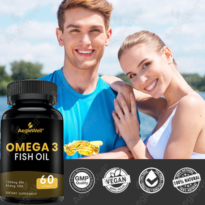 Aeglewell Triple Strength Omega 3 Cápsulas Softgel de aceite de pescado Suplemento para hombres y mujeres - Product Image 3