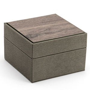 Custom Logo Gift Display OEM Packaging Storage Luxury Grey Rigid Cardboard Paper Watch Box Cases