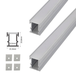 Le profil en aluminium du <span class=keywords><strong>prix</strong></span> usine 009 a mené le profil en aluminium industriel anodisé par plancher de l'aluminium 6063 de 21*26mm - Product Image 1
