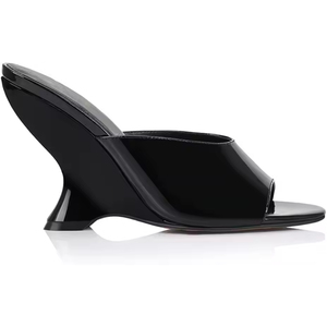 Nouvelle mode de sandales dorées à talons hauts de créateur de luxe sandales compensées d'été chics à bout ouvert pour femmes - Product Image 4