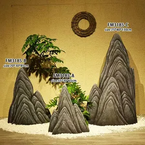 도매 정원 야외 돌 저렴한 가격 화강암 장식 돌 정원 유리 섬유 돌