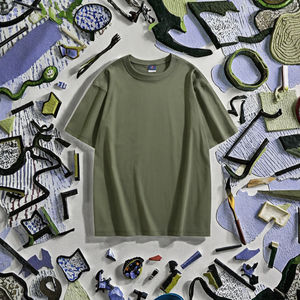 T-shirts personnalisés unisexes écologiques et respirants 50% coton 50% polyester avec impression sérigraphique, pour hommes, vierges, service OEM en gros, motif tricoté - Product Image 2