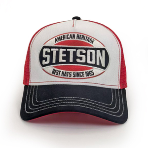 Thời Trang Năm Bảng Điều Chỉnh Trucker Hat Với Ba Tone Màu Sắc Tương Phản Tùy Chỉnh Thêu Lưới Thể Thao Cap Màu Khối Mũ Bóng Chày - Product Image 1