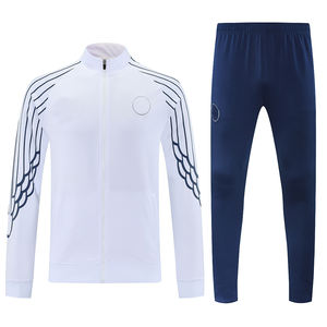 ชุดฟุตบอลแบบใหม่ของสโมสรปารีส พร้อมเสื้อแจ็คเก็ตแบบซิปครึ่งตัวสำหรับผู้ชาย ชุดกีฬาสโมสรยุโรป กันน้ำ ระบายอากาศได้ดี - Product Image 6