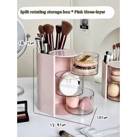 Boîte de rangement cosmétique en plastique anti-poussière pour produits de beauté, houppettes, coussinets de maquillage et accessoires de coiffeuse