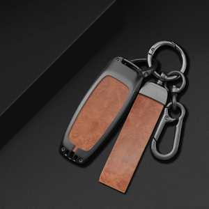 Funda de Cuero para Llave Inteligente de Auto, Compatible con Audi A6 A7 A8 <span class=keywords><strong>E</strong></span>-<span class=keywords><strong>tron</strong></span> Q5 <span class=keywords><strong>Q8</strong></span> C8 D5, Accesorios Interiores - Product Image 1