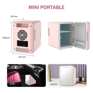 Mini frigorífico 4l para maquiagem, geladeira cosmética para maquiagem