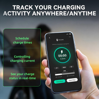 Chargeur de véhicule électrique portable 3,5 kW, câble de charge EV de type 2 avec écran LED, station de charge EV programmable