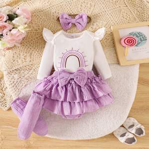 2025ใหม่ผ้าฝ้ายสีขาวแขนยาวสไตล์ยุโรปอเมริกันกางเกง <span class=keywords><strong>Ha</strong></span> กางเกงสำหรับเด็กทารกหญิงกระดุมติดสำหรับฤดูใบไม้ผลิฤดูใบไม้ร่วง - Product Image 4