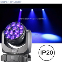 Projecteur LED Wash à tête mobile 12x40W RGBW 4-en-1 avec zoom haute luminosité pour scène, événement, DJ, discothèque