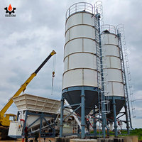 Silo per Cemento, Sabbia e Calcestruzzo Verticale a Basso Prezzo, Capacità da 30 a 1000 Tonnellate, con Fissaggio a Vite