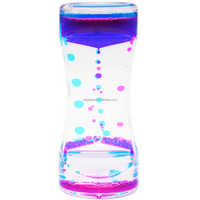 Goutte de liquide violet 3min flottant sablier acrylique huile liquide minuterie