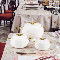 Ensemble de casseroles isothermes 3 pièces (1L, 2L, 3.5L) avec couvercle de boîte repas pour maintenir au chaud et conserver les aliments