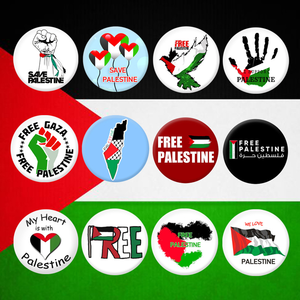 Tùy Chỉnh Palestinian Cờ Và Bản Đồ Tinplate Huy Hiệu Nút Tin Vật Liệu Trống Kim Loại In Lưới Tinplate Phù Hiệu Nút - Product Image 3