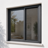 Vollständig Anpassbare Isolierte Doppelverglaste Wärmeisolierende Fensterläden Aluminium-Schiebefenster für Wohnbau-Projekte