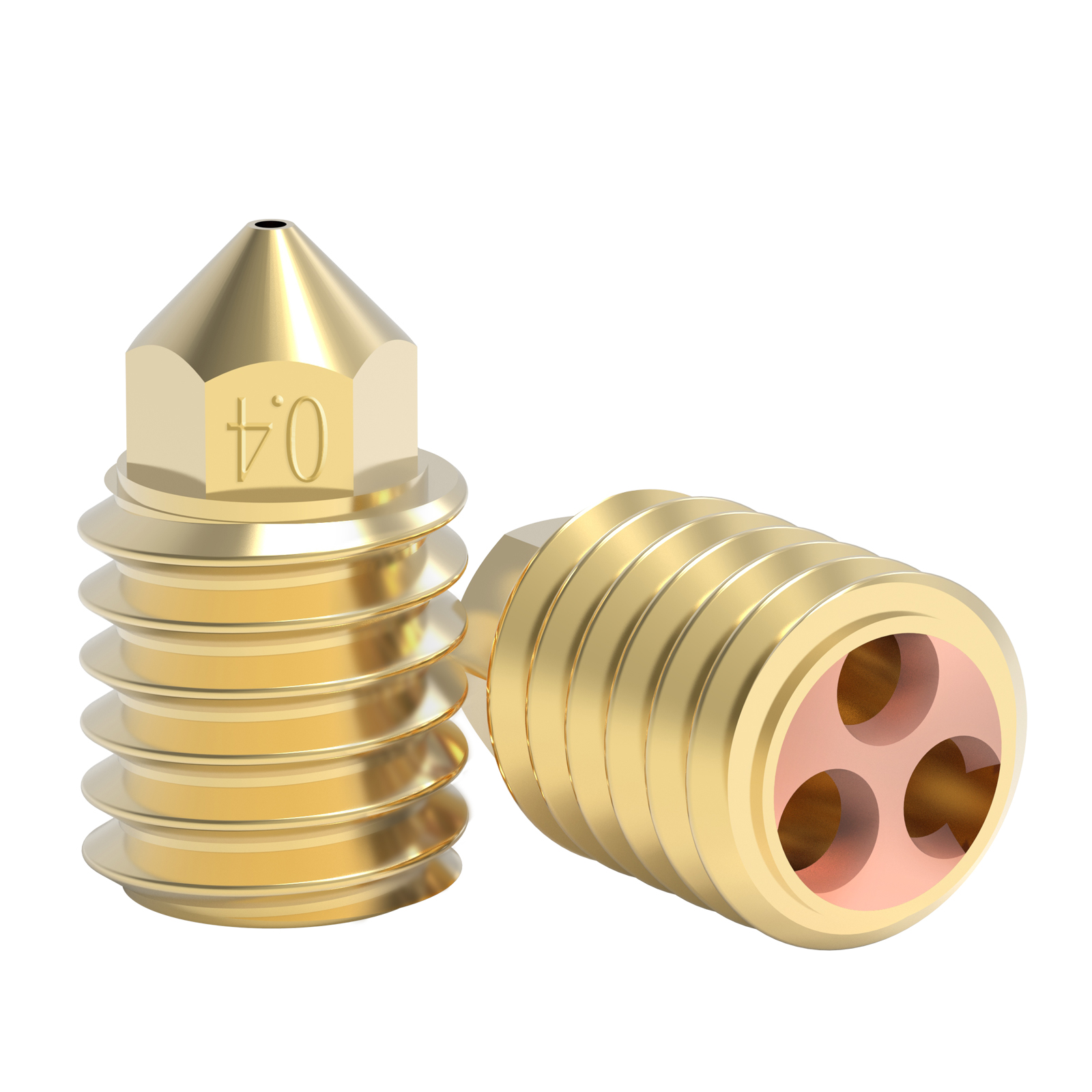 Латунное сопло, Модернизированный медный нагревательный блок, 3D аксессуары, латунное высокопроточное сопло 0,4 мм для Bambu Lab X1 P1P