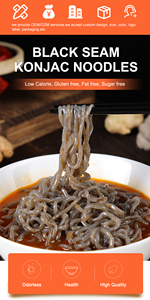 I grossisti di proteine sane Konjac Noodle istantanei aggiungono sesamo nero 0 calorie cibo vegano chetogenesi cheto <span class=keywords><strong>dieta</strong></span> cheto Fast Food - Product Image 6