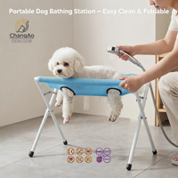 Hamac de toilettage pliable et détachable en fer anti-mastication et anti-morsure pour petits chiens et chats, support de fixation pour coupe d'ongles et bain