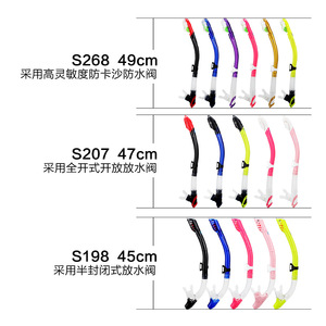 Tuba sec 1,2 m en silicone léger unisexe pour la natation et la plongée - Product Image 4